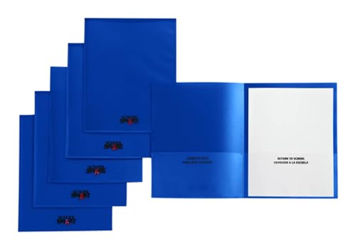 Casafoyer School Smart Take Home Heavy-Duty Folder, Blue, Pack of 24 | (2 Units)