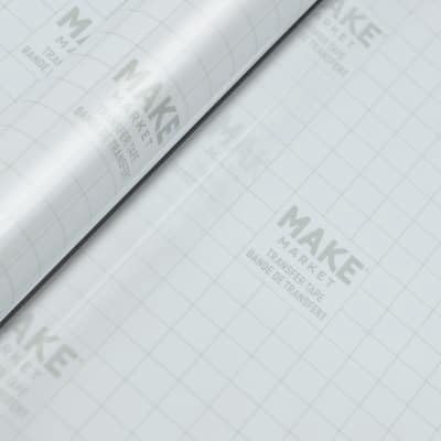 Make Market Standard Grip Transfer Tape – 12" x 48" Rolls with Grid Lines for Easy Vinyl Alignment, Clean Transfer with No Residue, Compatible with Most Adhesive Vinyl, 12 Pack