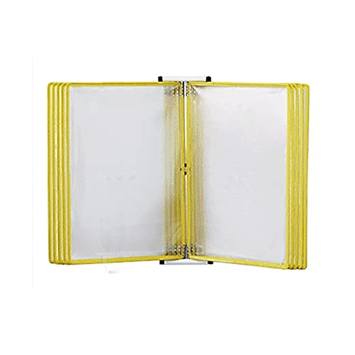 KGDJBGSE Wall Mounted File Folder Holder, Hanging Organizer For A4 Documents, 10 Sleeves Wall Display, Red(Unique Colour)