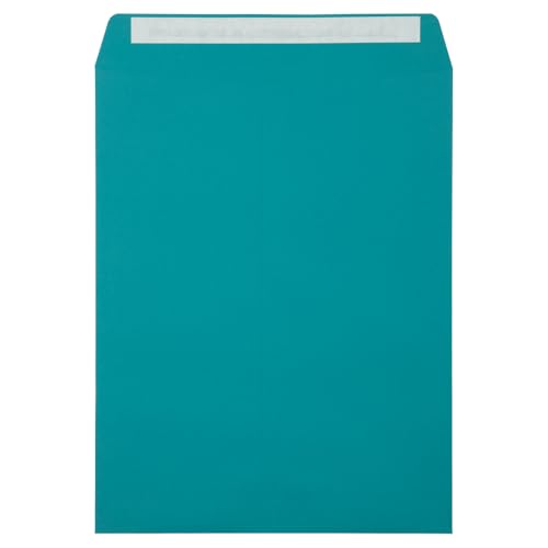 LUXPaper 10 x 13 Open End Envelopes | Peel & Press | Teal | 80lb. Text | 250 Qty
