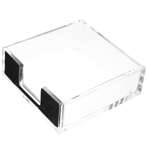 Acrylic Memo Pad Holder 3-Pack Desk Organizer for Paperclips & Notepad