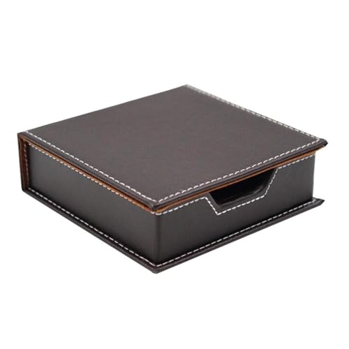 Xuanqiu PU Leather Memo Box 2-Pack Desk Organizer for Cards & Notes