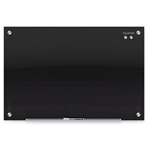 Quartet Magnetic Dry Erase Board, 72" x 48" Glass Whiteboard for Wall, Infinity, Black (G7248B)
