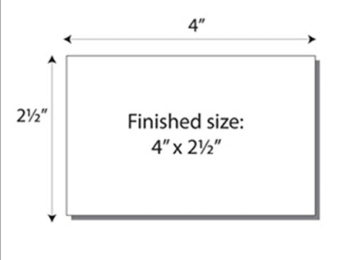 Print-Ready Name Badge Inserts (2-1/2" x 4"), 8-UP, Perfed on 8-1/2" x 11" White 67lb Vellum Paper - 100 Sheets (800 Inserts)