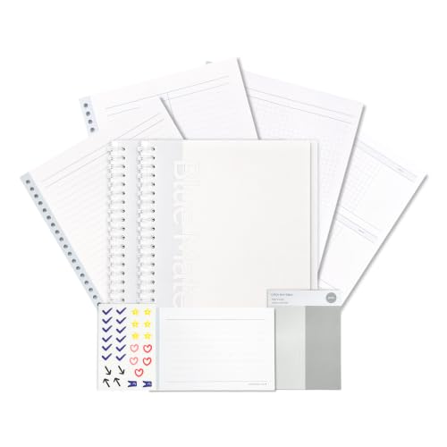 Color Me Blue B5 Loose Leaf Binder Notebook Set, 26-Ring Refillable Binder with Paper Inserts for School, Office & Note Taking