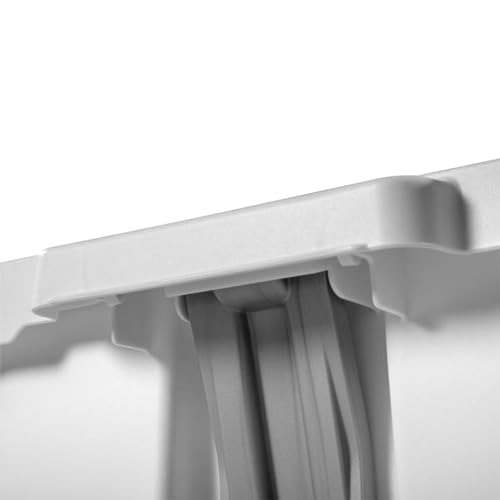 Sterilite Rectangular Step On Kitchen Wastebasket, 11.9 Gal, White, 12-Pack