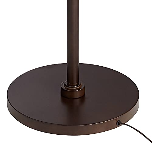 Downbridge 71 1/2" Tall Burlap Shade Bronze Arc Floor Lamp