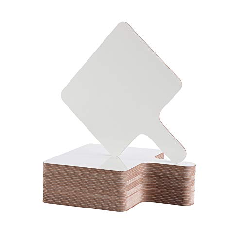 Dry Erase Answer Paddle - Double Sided White Boards - 25 Pack 7.83" X 6.46"