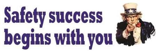 Safety Success Begins with You | Full Color Horizontal Vinyl Display Banner with Grommets | Ready to Hang | 3’h x 9’w ft