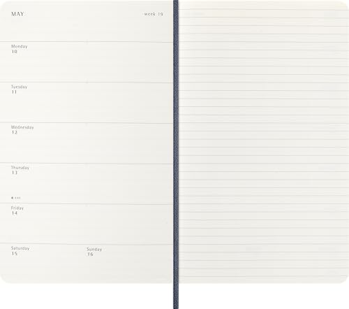 Moleskine 2026-27 18-Month Weekly Planner, Large, Sapphire Blue, Softcover