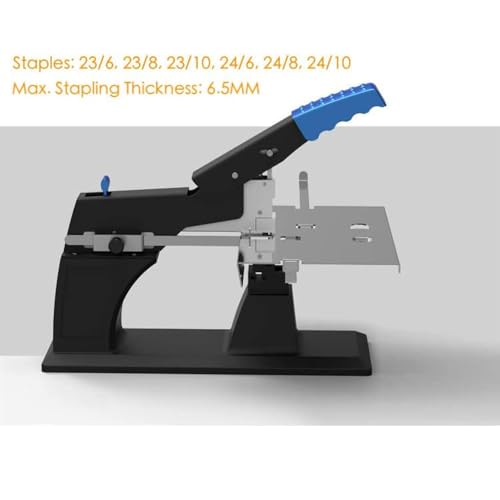 LGRFUXIN Black,Heavy Duty Stapler Manual, Desktop Riding Stapler Saddle-Stitching Machine Saddle Stitch Stapler Binding Machine 6.5mm Maximum Binding Thickness