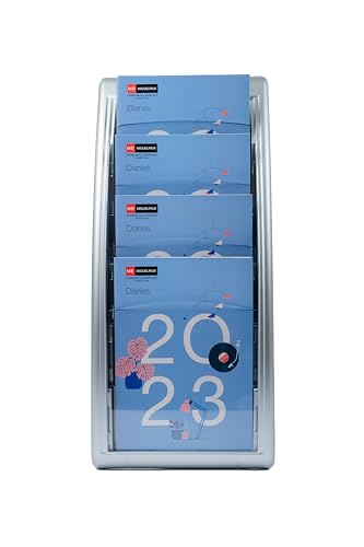 Paperflow Quick Fit Systems Wall Mounted 4-Pocket Literature Display, 25.6" x 15.6" x 3.8", Silver (4060US.35)