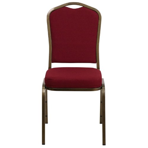 Flash Furniture Hercules Crown Back Stackable Banquet Chair, Burgundy