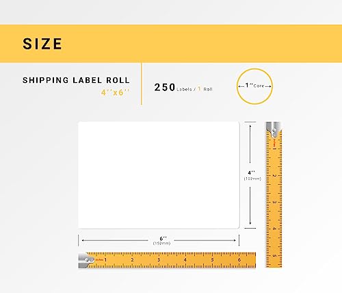 HouseLabels Compatible with Zebra, 1" Core, Premium Freezer, 4" x 6"