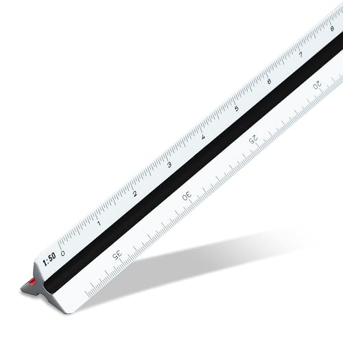 Aristo AR1314/3 Triangular Architect Scale Plastic 30 cm White