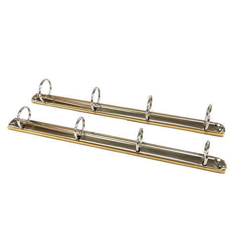 Ring Clips 8pcs A4 Metal Ring Binder Clips with Bamboo Back Panel Detachable Buckle Loose-Leaf Binding Strip for Data Book Album Diary Notebook(A4 25mm)