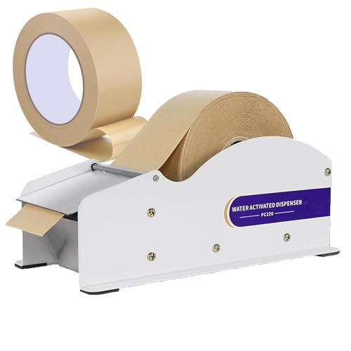 YQDDM Manual Tape Dispenser for Water Activated Tape, Kraft Paper Packaging Tape Dispenser, Stainless Steel Manual Tape Dispenser