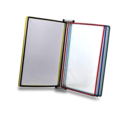 YiAngjGBq Wall Mounted Folder Storage,Wall Mount Catalog Display Rack - Wall Mount Reference and Display System, A4 Folder Wall-Mounted File Holder, Poster Flip Book Display L23* H33cm