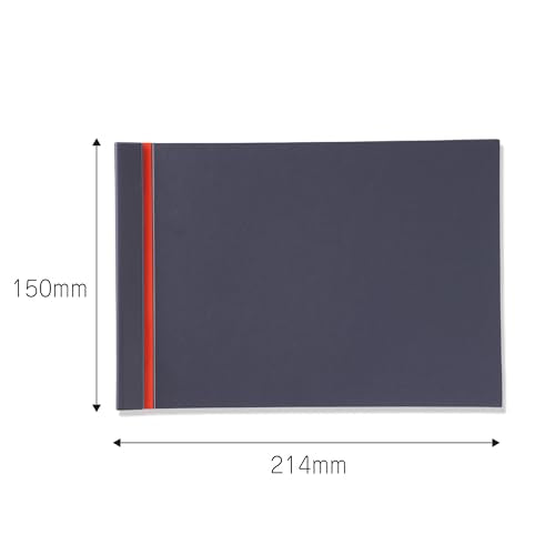 SlideNote SN3SA5Y-DG Slide Notebook, A5 Horizontal, Dark Gray, PageBase, New Sensation Binder, 360° Expandable, Made in Japan, One-touch, Punchless, Holds 30 Copy Papers, Portable,