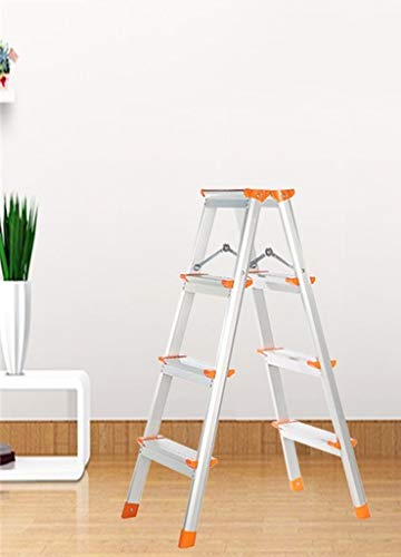 FLYIFE Step Stool Aluminum Alloy Double-Sided Ladder, Two-Step Ladder Stool Three-Step Family Ladder Four-Step Outdoor Ladder Engineeconstruction Stepladders Household Ladder/37 X 50 X 70Cm