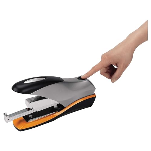 Swingline Stapler, 70 Sheet Capacity, Optima 70, Jam Free, Reduced Effort, Soft Grip, Metal, Silver/Black/Orange (87875)