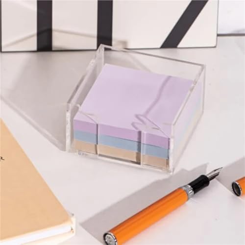 6Pcs Acrylic Sticky Note Holder Self Stick Pad Holder for Desk Organizer