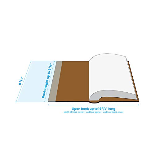 ClearBags Clear Book Covers – 25 Pack, Plastic Sleeves (9 3/4" x 19 3/4") for Books – Archival Safe, Dust & Water Protector (Fits Books with 9 1/2" Spine Height & Up to 19 3/4" Wide) – BC93Q