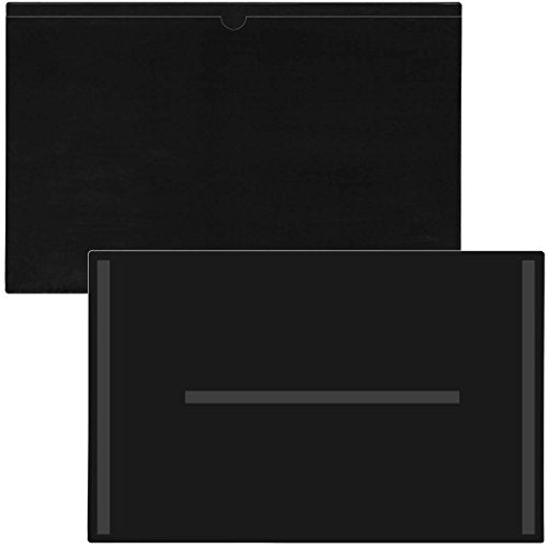StoreSMART® - Magnetic File Jackets - 25-Pack - Black Plastic Back, Clear Plastic Front - 11" x 17 - FJ3512PQBKM-25