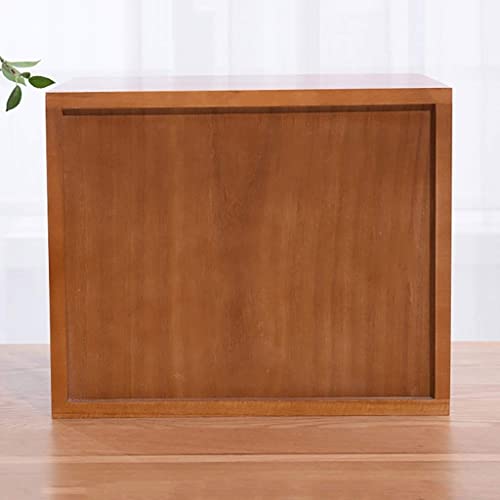 Desktop Organizer Storage Box - Desktop File Cabinet, Solid Wood Desk Organizers Drawer Box, Office Supplies/Home Small Desktop Flat File Cabinet, For Cosmetics/Books/Children'S Toys Storage (Size :