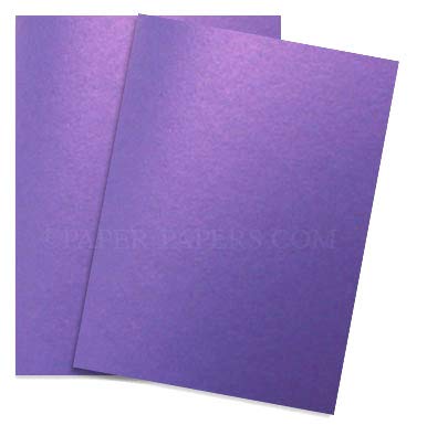 Shine VIOLET SATIN - Shimmer Metallic Card Stock Paper - 8.5 x 11-92lb Cover (249gsm) - 500 PK