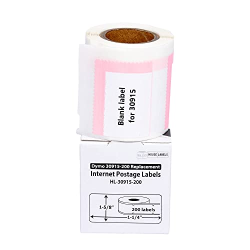 HouseLabels Compatible with Dymo 30915 Labels, 1-5/8" x 1-1/4"