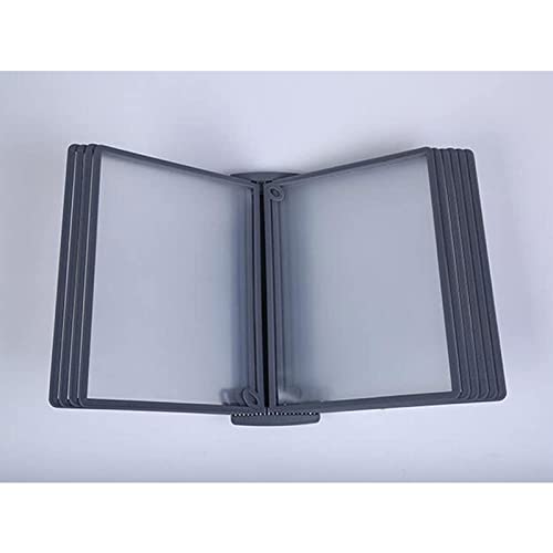 NUHSLF Wall Mount Reference and Display System - Wall Mount Catalog Display Rack, with 10 Panels Wall Mounted Reference System, A4 Desk Reference Organizer, 20 Pockets, 32×24×11