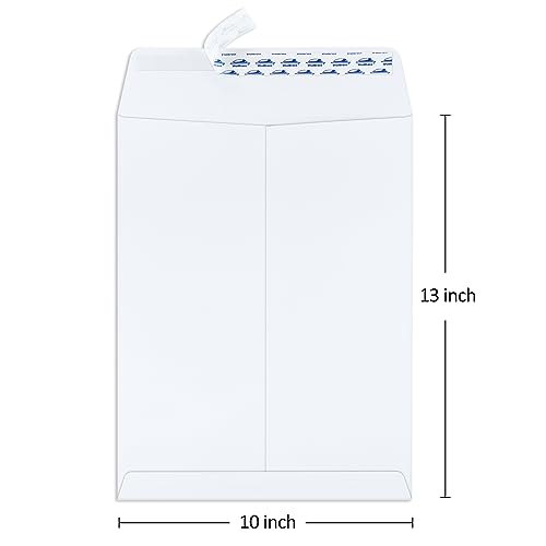 ValBox 10x13 Self Seal Catalog Envelopes 150 Packs Large White Envelopes with Peel and Seal Flap for Mailing, Organizing and Storage