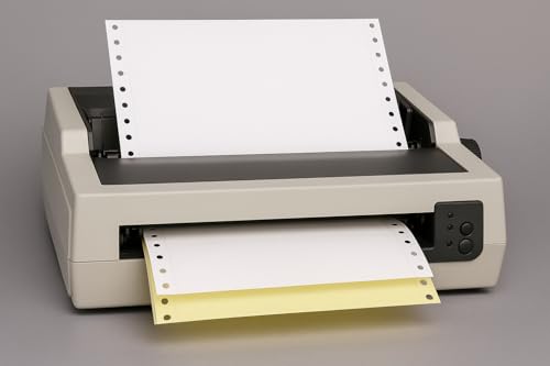 BIZTEK Continuous Carbonless Computer Paper 9.5 x 11, Blank Left and Right Perforated, 15 lb, 2-Part White/Canary (1,700 Sheets) - Made In The USA 91192