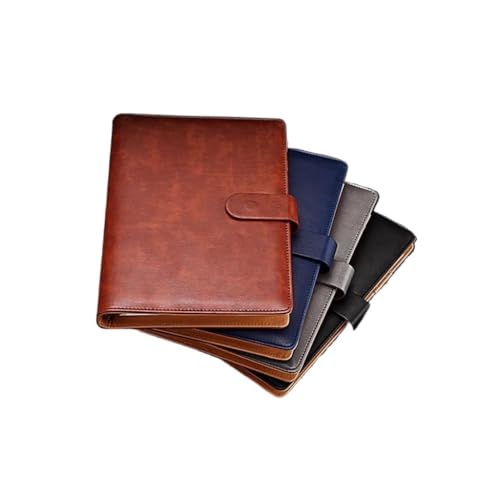 GESJKR A5 Loose Leaf Business Notebook Detachable Leather
