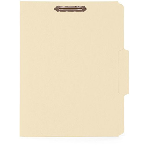 Blue Summit Supplies 50 Manila Fastener File Folders, Letter, 1/3 Cut Tab
