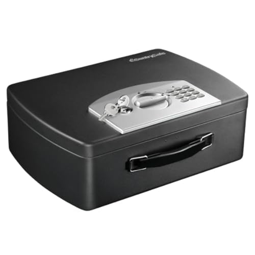 SentrySafe Portable Steel Combination Lock Security Safe, 4-7/16"H x 13"W x 10"D, Black
