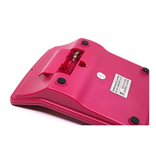 NSUQOA 12 Digit Desk Calculator Large Buttons Financial Business Accounting Tool Rose Red Color for Office School