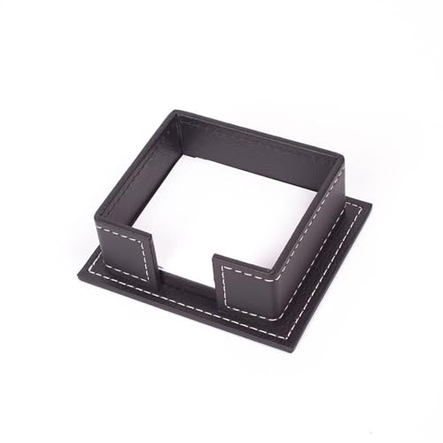 Leather Desk Set- Desk Office Accessories-Office Organizer- Home Office Accessories - Desk Supplies - Desk Storage Organizer -Desk Pad-Storage-13 Pieces -13 PCS (BLACK-WHITESEAM)