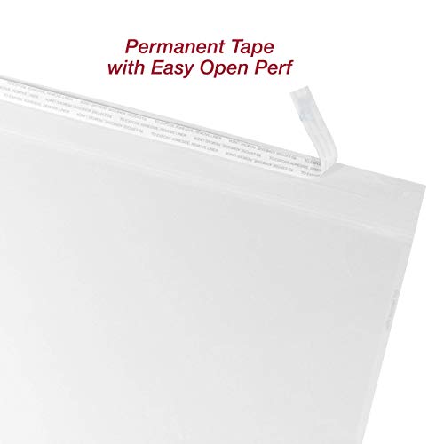 Envelope Crystal Clear Booklet Style 6" x 9", Permanent Tape (5.5″ x 8.5″ Insert Size) Holds Booklets, Catalogs and Brochures. - Box of 500