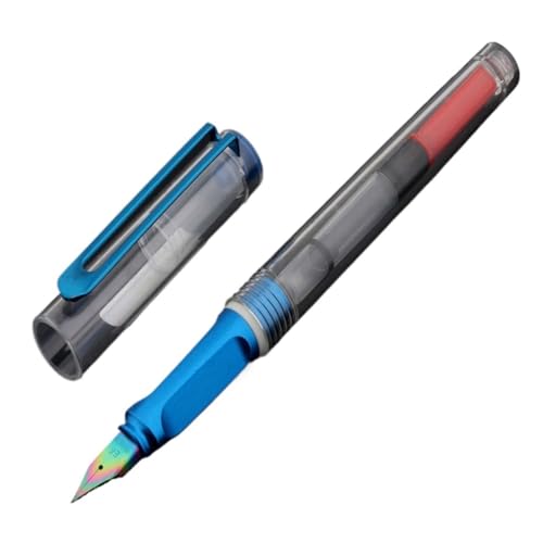 XXGDCOLP Transparent Color School Supplies Student Office Stationary Colors Nib Fountain Pen Ink(Black)