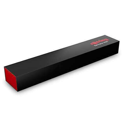 rOtring 600 Ballpoint Pen, Medium Point, Black Ink, Black Barrel, Refillable - Smooth Writing, Non-Slip Grip