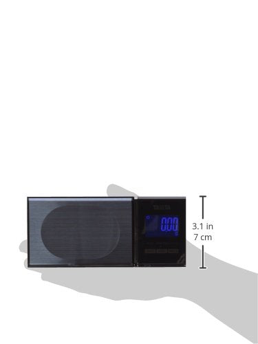 Tanita 1479J2 Mini Scale - Japan Technology Accurate Digital Pocket Scale for Jewelry - 200G Capacity - Blue Backlit Display - 6 Different Modes of Measurement: Gram, Oz, Carat, Troy Oz, DWT, Grain