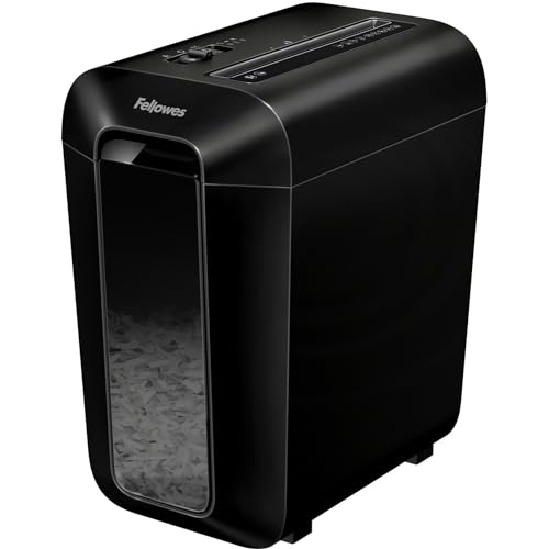 Fellowes LX65 10-Sheet, P4 Cross-Cut Deskside Paper Shredder with SafeSense