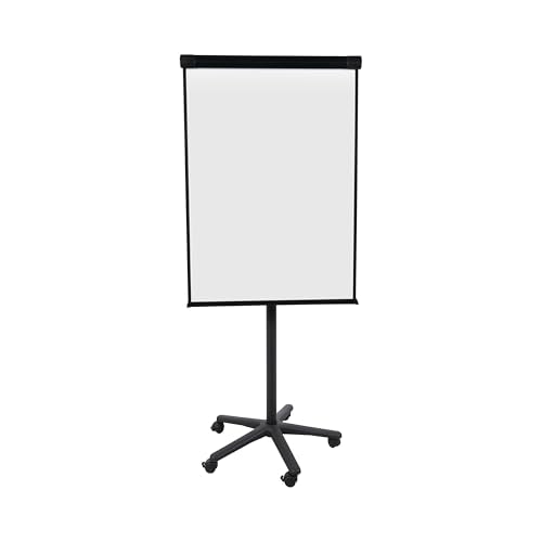 Bi-Silque EA4806185 Classic Mobile Flip Chart Board with Maya Aluminium Frame, Black