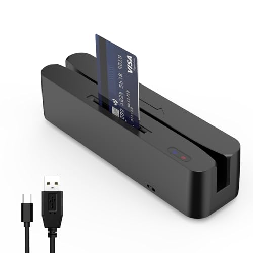 Symcode Multi-Function Chip Card Magnetic Card Reader,Credit Card Reader,Memory Chip Card Reader,Contactless NFC Chip Card Reader Can be Used with Cashier Register