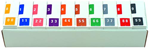 Doctor Stuff - File Folder Labels, Complete Set of Numbers 0-9, Compatible with SMEAD XLCC - SMNM Series Chart Stickers, 2" x 1-1/2", 1 Each of 10 Rolls, 500/Roll