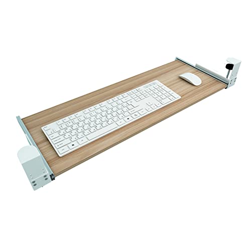 SDVantage 6 Colours Wooden N Keyboard Tray Shelf - for Keyboard Mouses Storage Shelves - 55/65/75X30Cm Slide-Out Platform Ergonomic Keyboard Drawer No Punching Easy Install,Redbrown65X30Cm(26X12Inch)