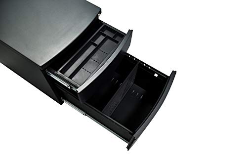 Ergohuman Eurotech Seating T1-PD01ABF-BK Mobile Pedestal, Black