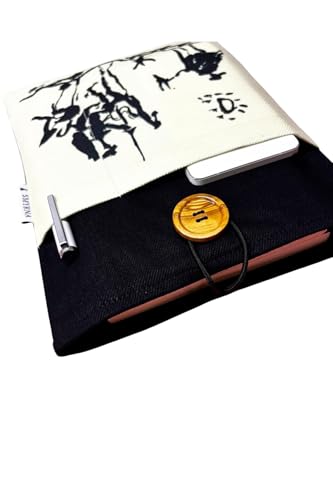 Book Sleeve Case for Don Quixote, White, Medium Size, Padded Cover for Books and E-Readers - Karışık, M